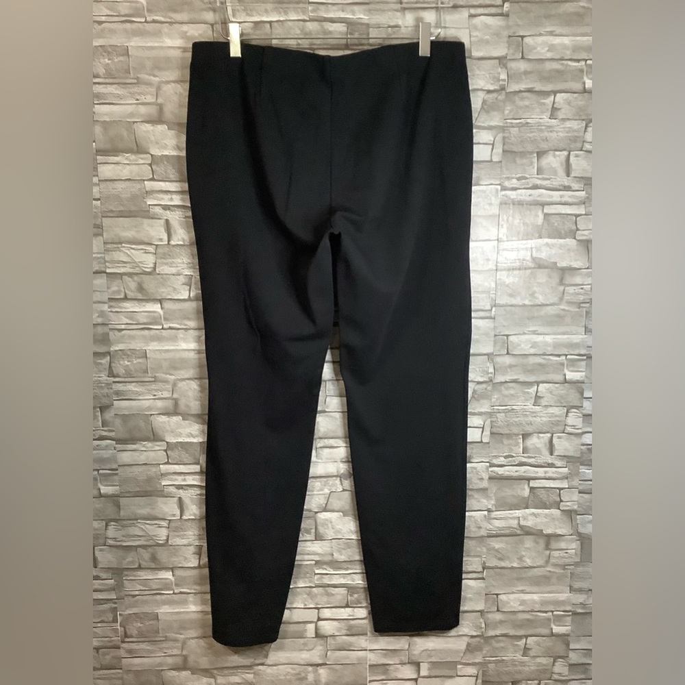 Eileen Fisher Pull-On Basic Black Pants Size L (W… - image 2